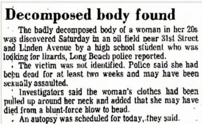 linda allomong unsolved murder cold case long beach california 1975